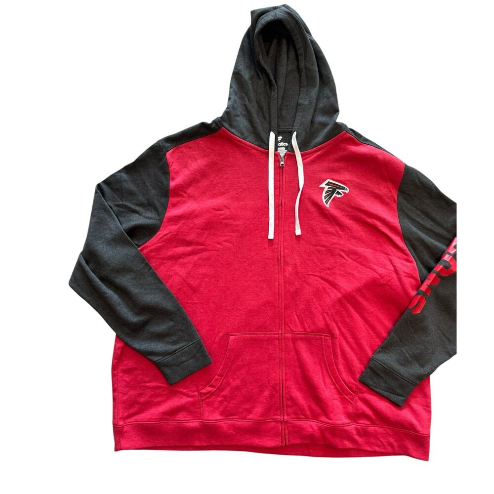 FANATICS NFL ATLANTA FALCON'S MENS ZIP-UP HOODIE NWT SIZE 5XL BIG & TALL - Picture 2 of 7